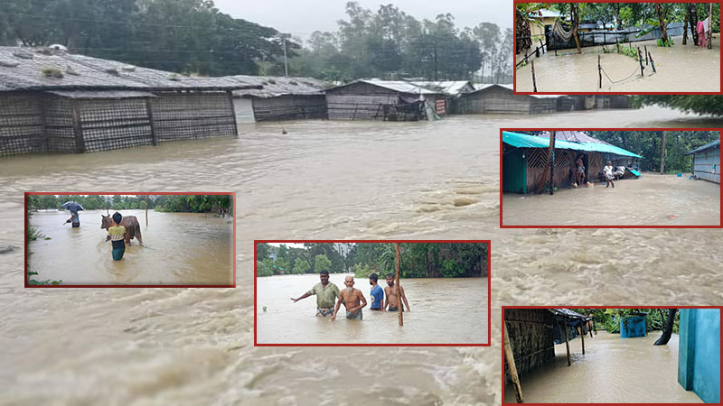 বৃষ্টিতে তলিয়ে যাচ্ছে কক্সবাজার শহর!