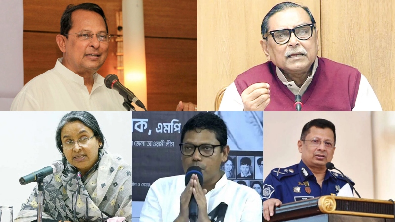 গ্রেফতার দেখানো হলো ইনু-মেনন-পলক-মামুন-দীপু মনিকে